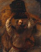 REMBRANDT Harmenszoon van Rijn Moses with the Ten Commandments oil painting reproduction